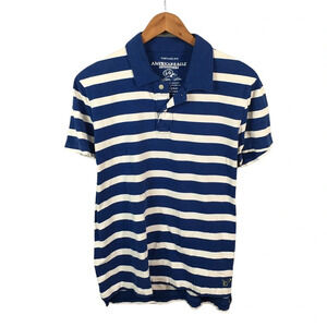 PO533 Mens AMERICAN EAGLE OUTFITTERS Vintage Fit Striped Polo Shirt XL